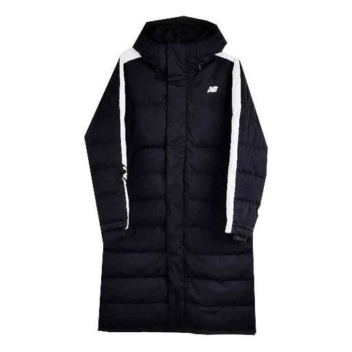 New Balance Casual Long Down Parka 'Black White' NP846051-BK sold by KicksCrew