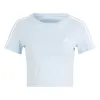 (WMNS) adidas Essentials 3-Stripes T-shirt Asia Sizing 'Wonder Blue' IR6115 sold by KicksCrew