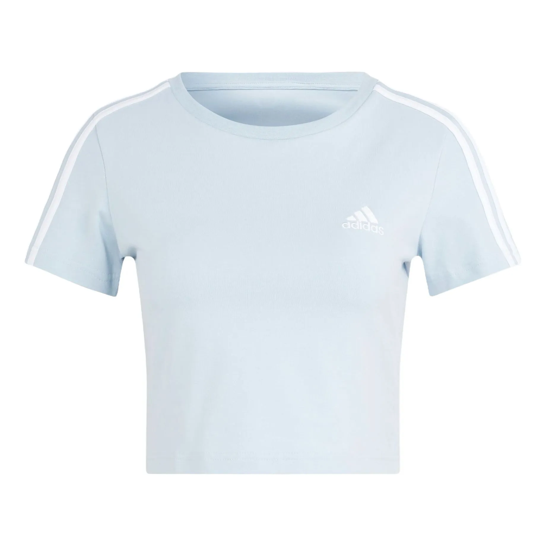 (WMNS) adidas Essentials 3-Stripes T-shirt Asia Sizing 'Wonder Blue' IR6115 sold by KicksCrew