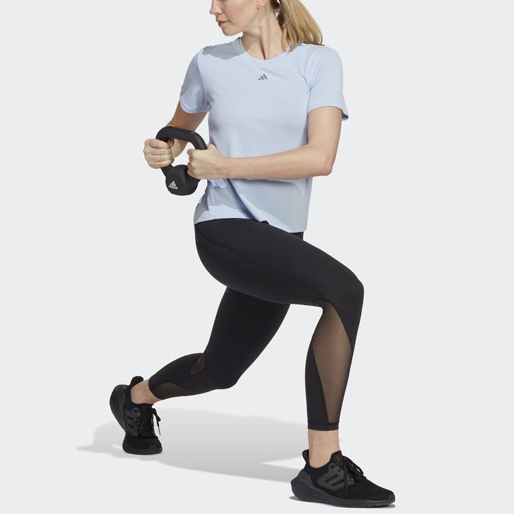 (WMNS) adidas Logo Hiit Heat.rdy Sweat-conceal T-Shirts 'Blue' II3245 sold by KicksCrew product image thumbnail 4