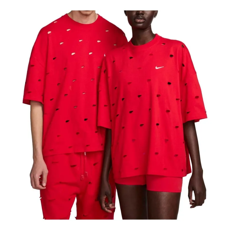 Nike x Jacquemus Swoosh T-shirt Asia Sizing 'Red' FJ3478-657 sold by KicksCrew