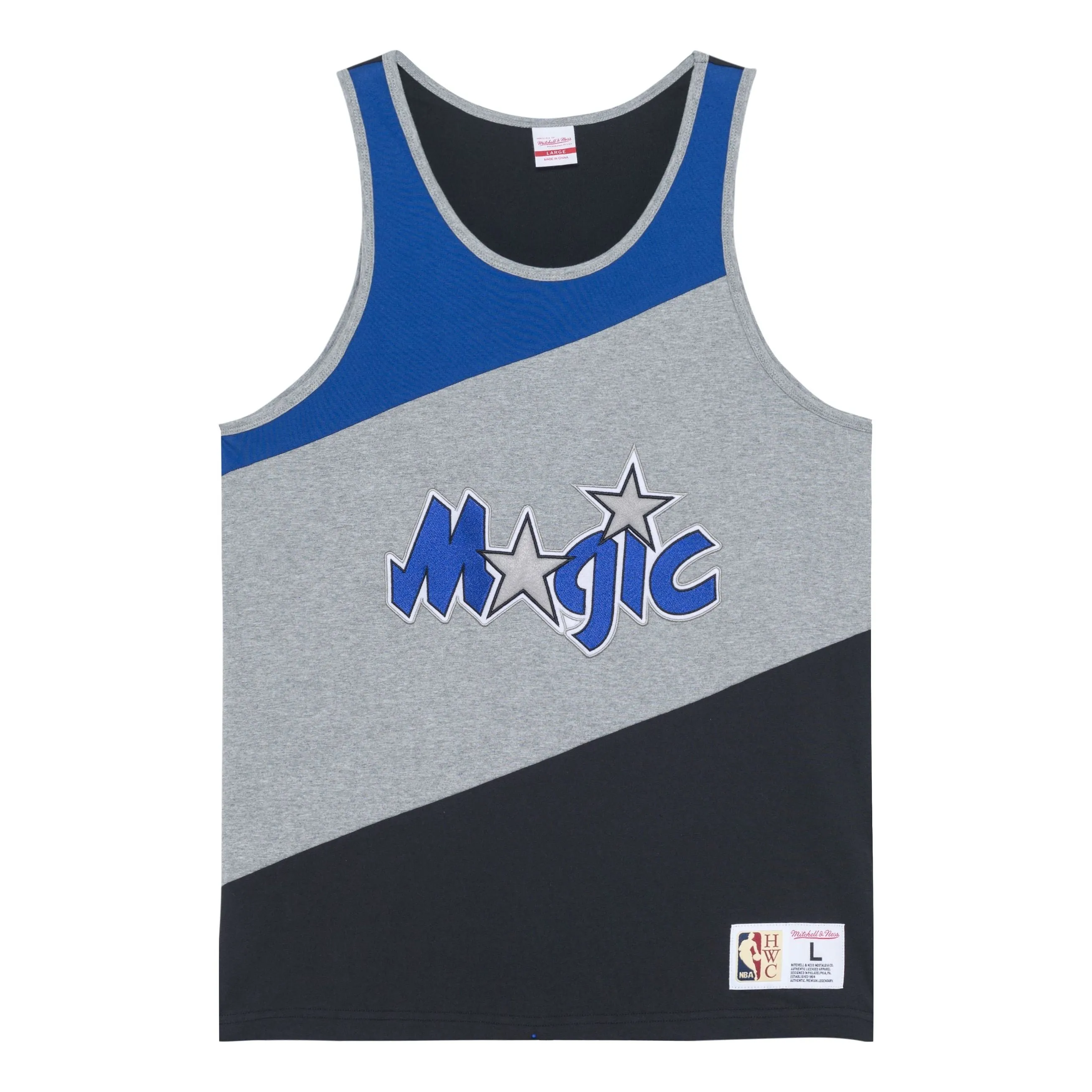 Mitchell & Ness x NBA HWC Colorblocked Cotton Tank 'Orlando Magic' TTNK5120-OMAYYPPPGHRY sold by KicksCrew