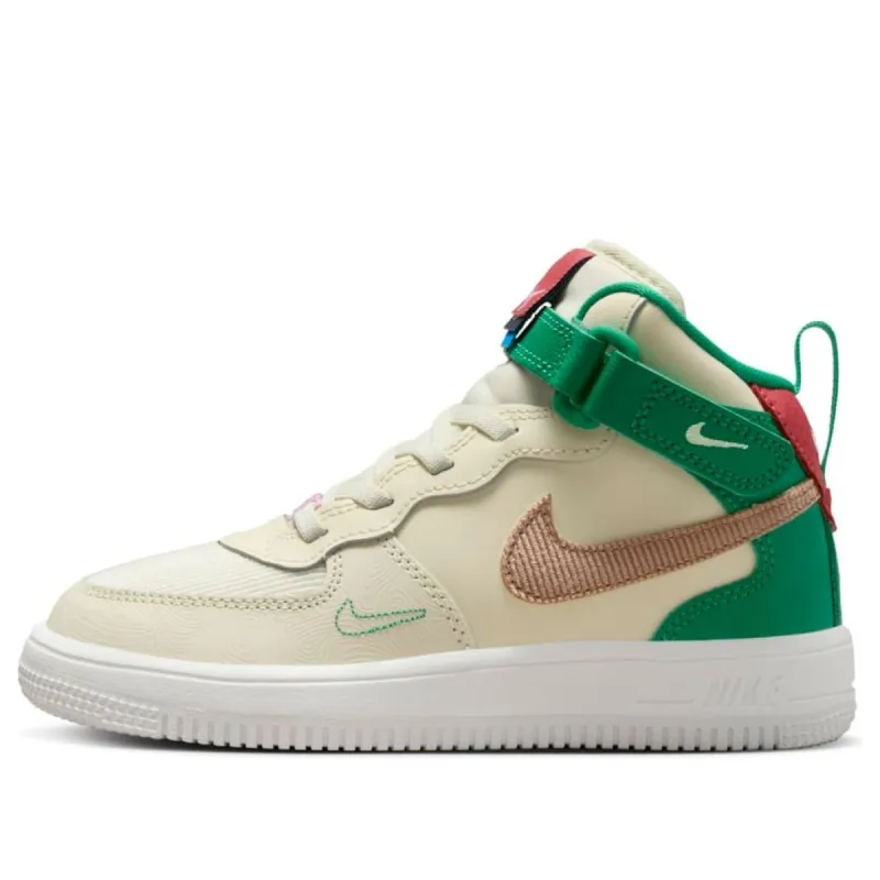 (PS) Nike Force 1 Mid SE EasyOn 'Coconut Milk Pink Green' FQ3694-100 sold by KicksCrew