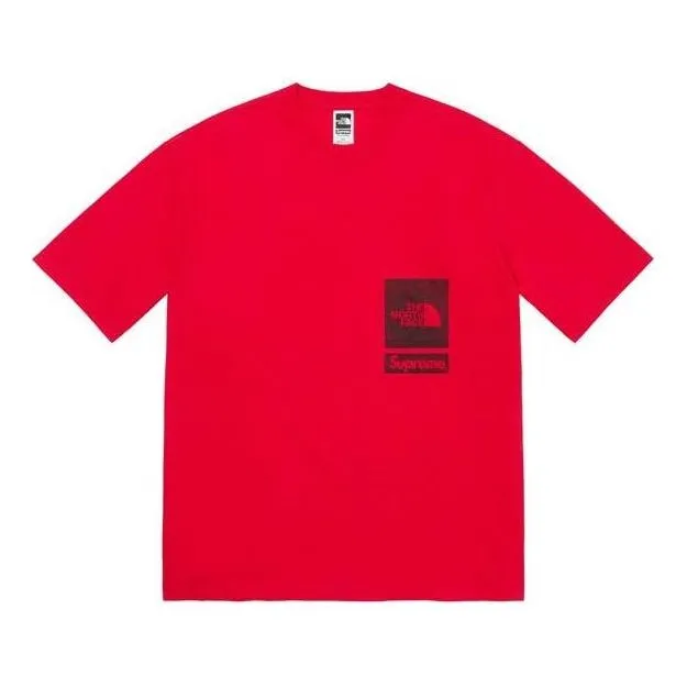 Supreme x The North Face Printed Pocket T-Shirt 'Red Black' SUP-SS23-074 sold by KicksCrew