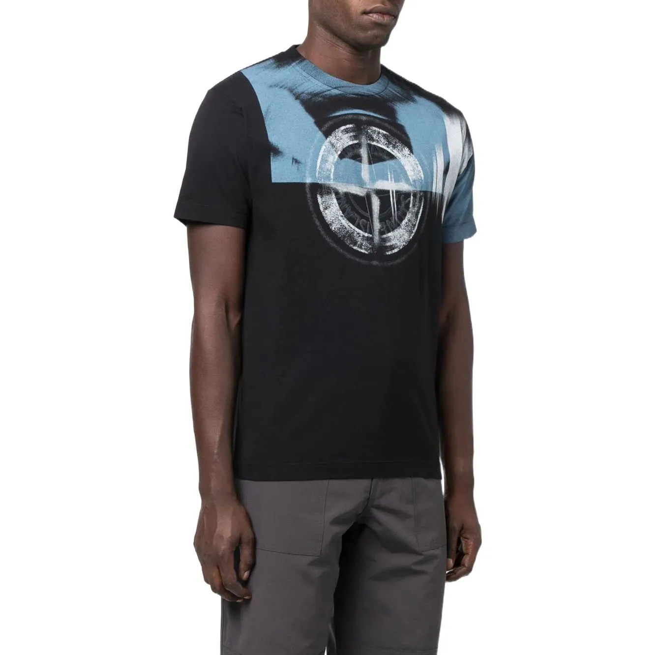 STONE ISLAND Graphic Print T-shirt 'Black' 77152NS88-V0029 sold by KicksCrew product image thumbnail 3