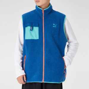 Puma XTG Trail Fleece Full Zip Pocket Vest 'Blue Orange' 596728-65 sold by KicksCrew