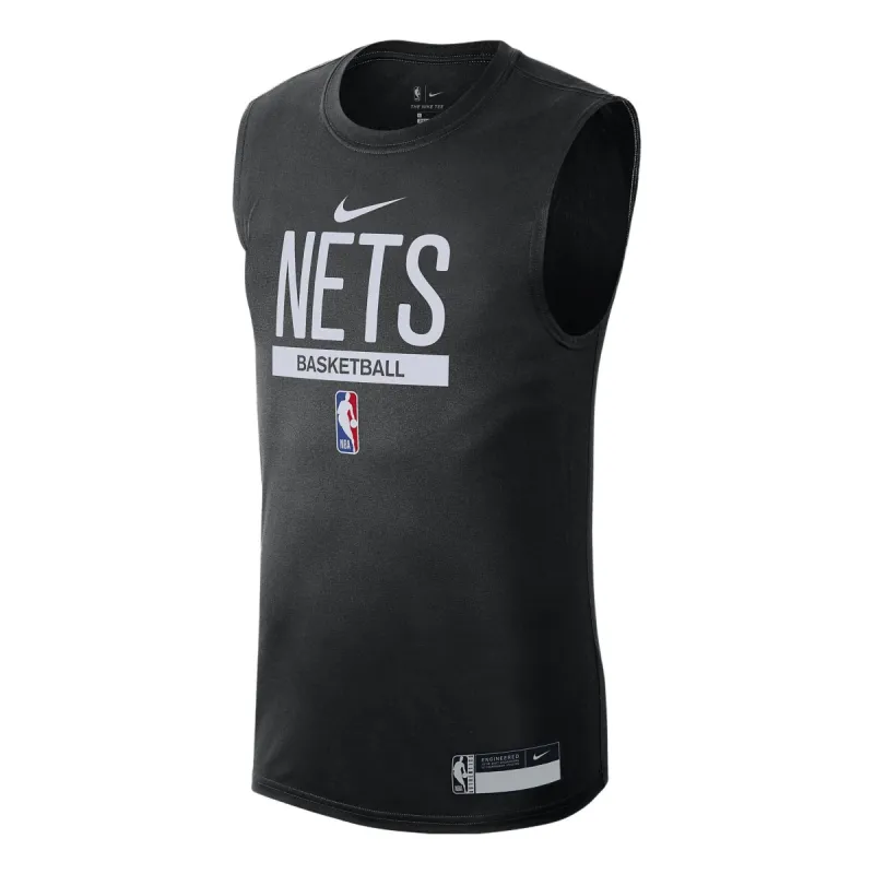 Nike x NBA Brooklyn Nets Training Jersey 'Black' DR6753-010 sold by KicksCrew
