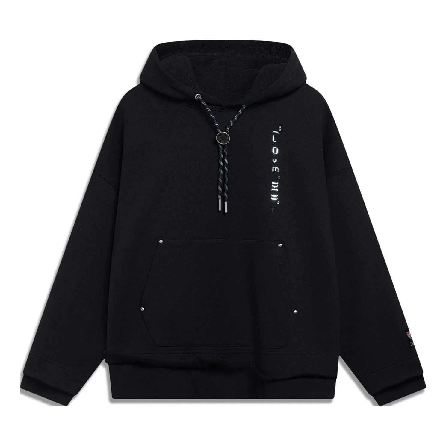 Li-Ning Graphic Hoodie 'Black' AWDT245-2 sold by KicksCrew