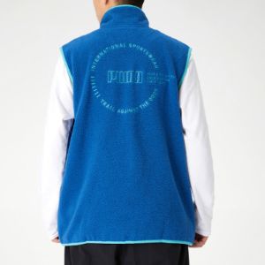 Puma XTG Trail Fleece Full Zip Pocket Vest 'Blue Orange' 596728-65 sold by KicksCrew