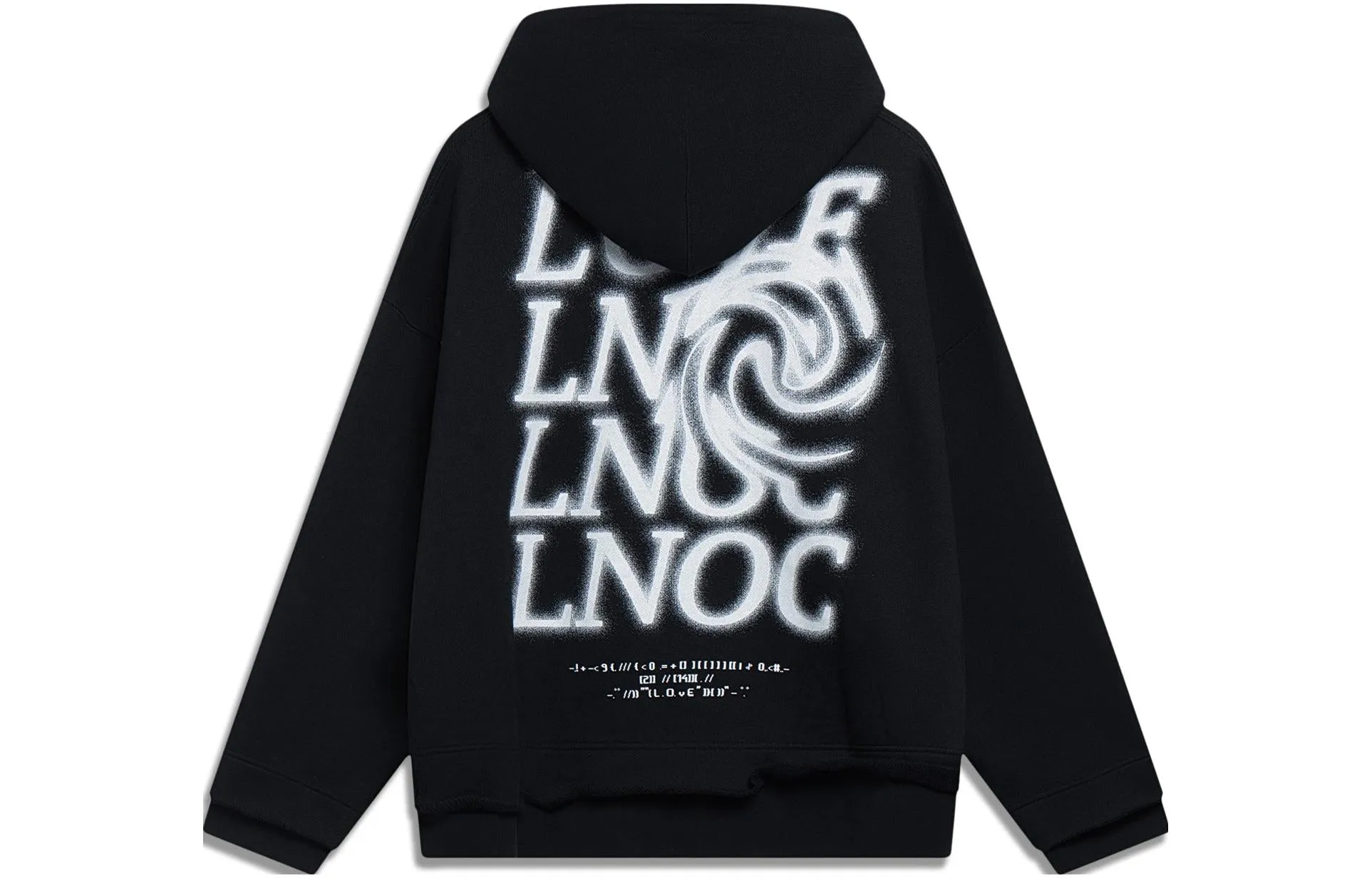 Li-Ning Graphic Hoodie 'Black' AWDT245-2 sold by KicksCrew product image thumbnail 2