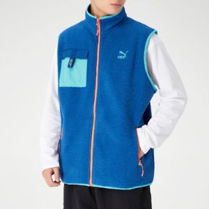 Puma XTG Trail Fleece Full Zip Pocket Vest 'Blue Orange' 596728-65 sold by KicksCrew