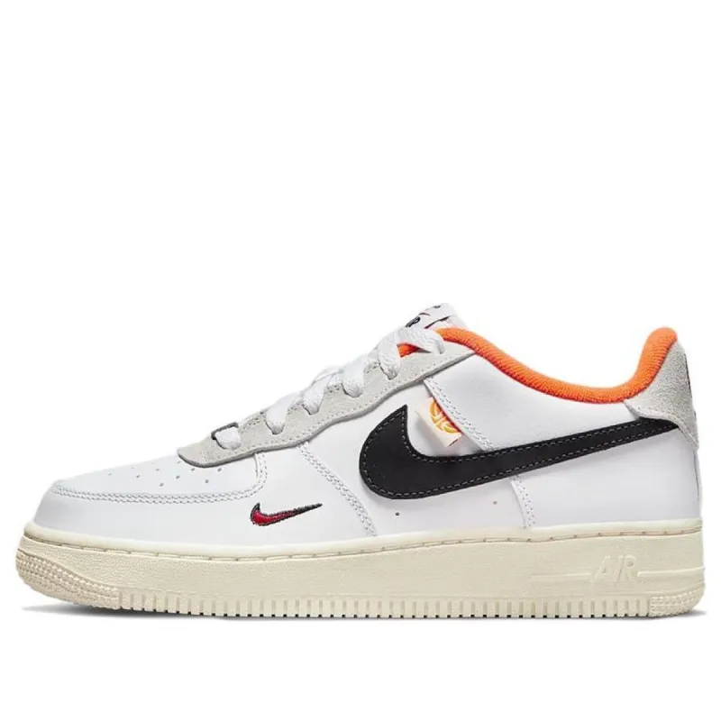 (GS) Nike Air Force 1 LV8 'Hoops Pack - White Total Orange' DX3361-100 sold by KicksCrew