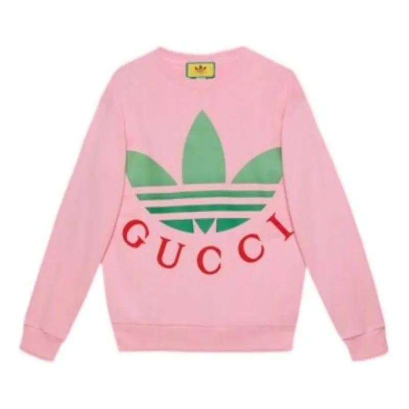 (WMNS) Gucci x adidas Cotton Jersey Sweatshirt 'Pink' 721361-XJE2B-5904 sold by KicksCrew
