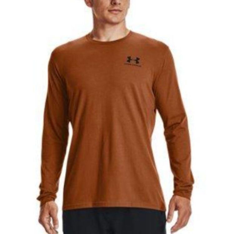 Under Armour Sportstyle Left Chest Long Sleeve T-shirt 'Brown' 1329585-292 sold by KicksCrew product image thumbnail 3