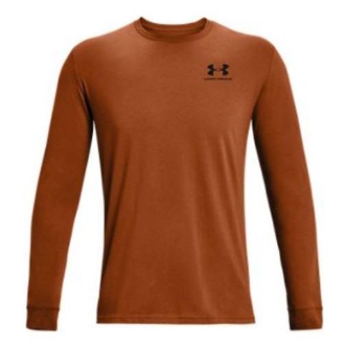 Under Armour Sportstyle Left Chest Long Sleeve T-shirt 'Brown' 1329585-292 sold by KicksCrew