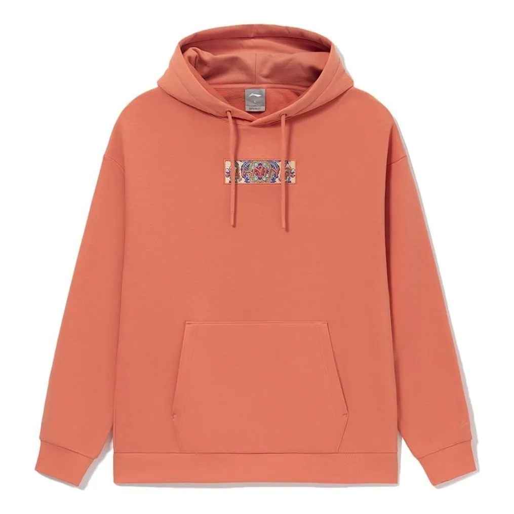 Li-Ning Embroidered Logo Hoodie 'Orange' AWDRD42-11 sold by KicksCrew