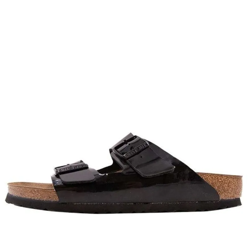 Birkenstock Arizona Birko-Flor Narrow Fit Sandals 'Black Patent' 1005292 sold by KicksCrew