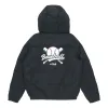 FILA FUSION Logo Print Down Jacket 'Black White' T11M042902F-BK sold by KicksCrew