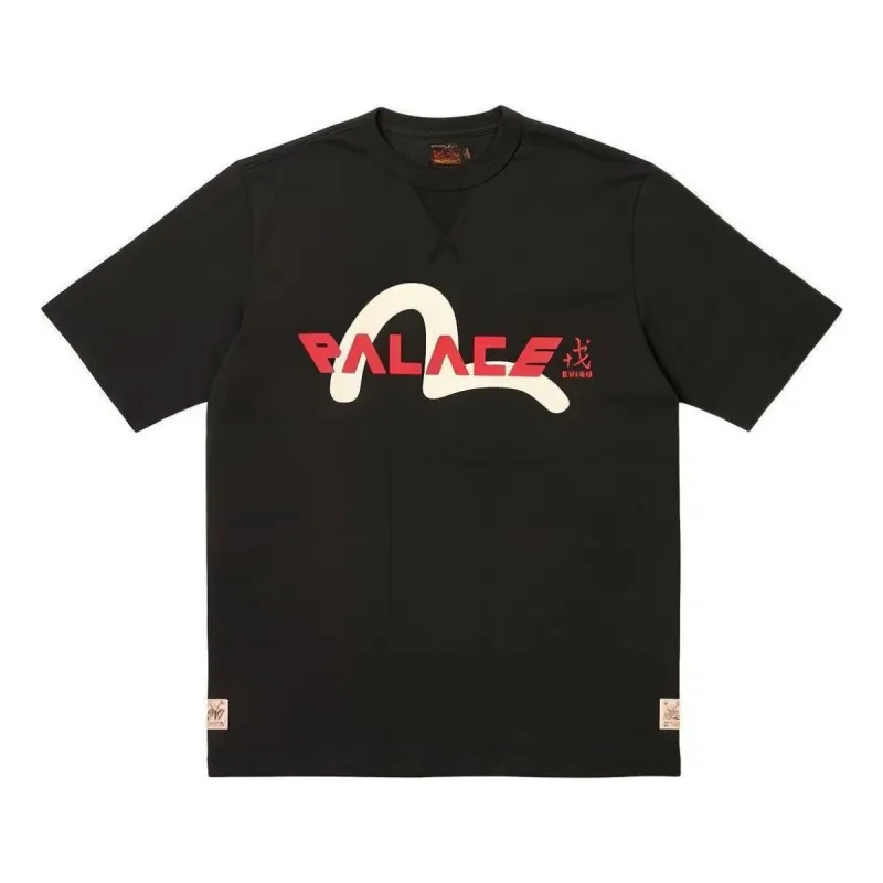 Palace x Evisu Logo T-shirt 'Black' 2ESPAM4TS1153XXCTBLKX sold by KicksCrew