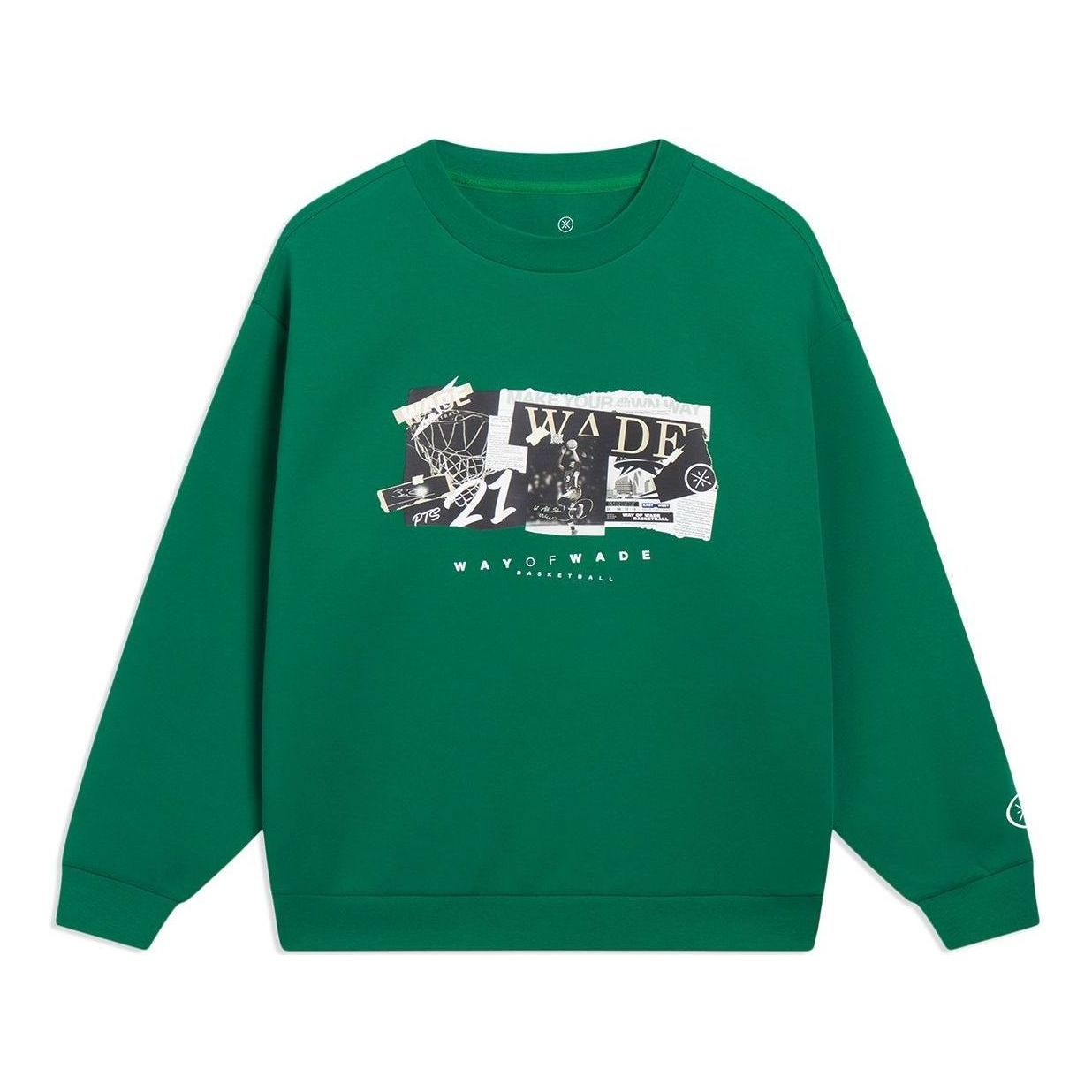 Li-Ning Way Of Wade Photo Graphic Sweatshirt 'Green' AWDT147-7 sold by KicksCrew