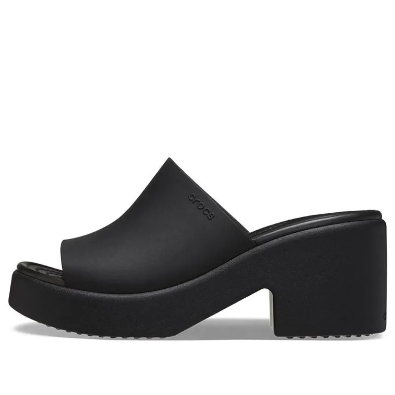(WMNS) Crocs Brooklyn Slide Heels 'Black' 209408-060 sold by KicksCrew
