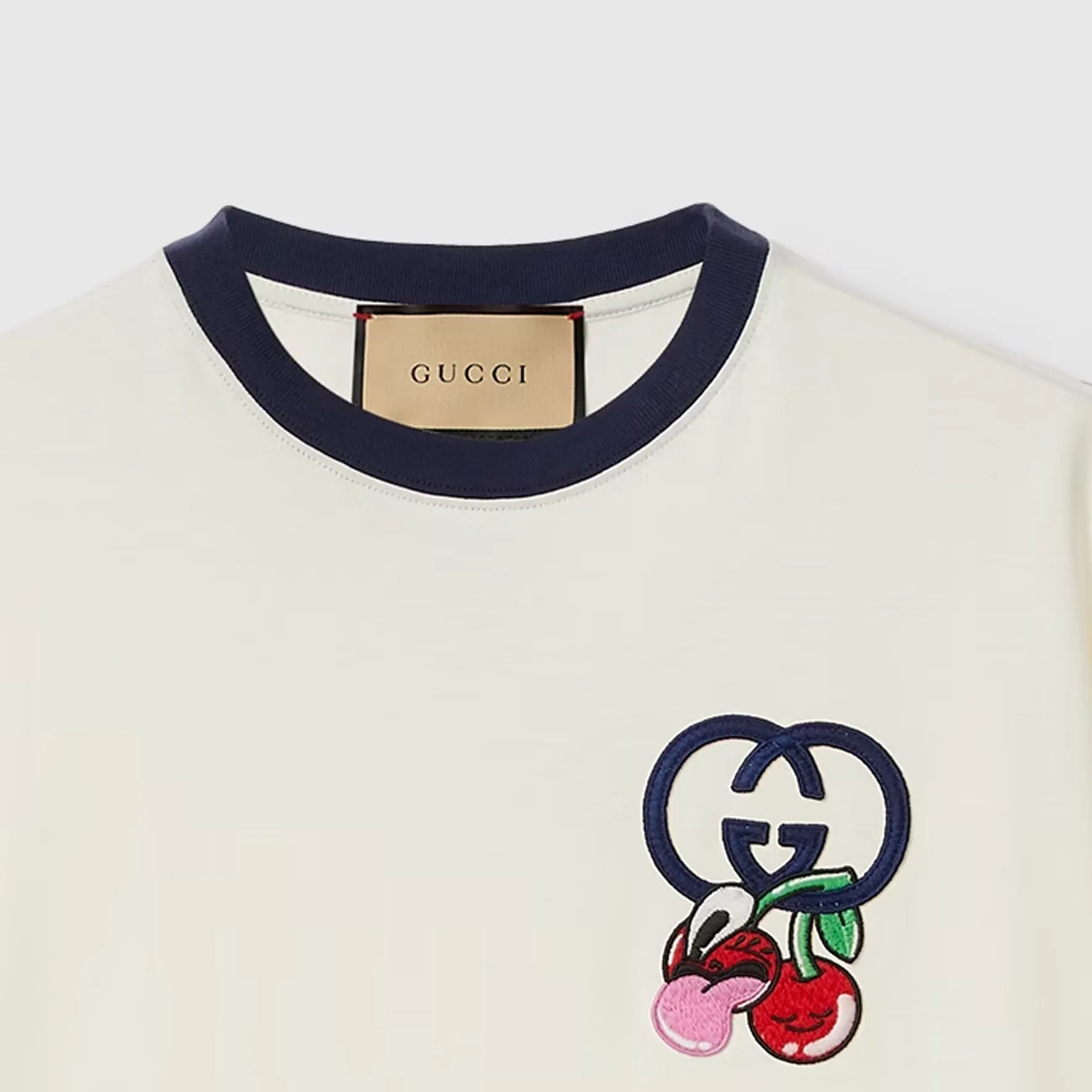 Gucci Cotton Jersey T-Shirt With Patch 'Off White' 785345