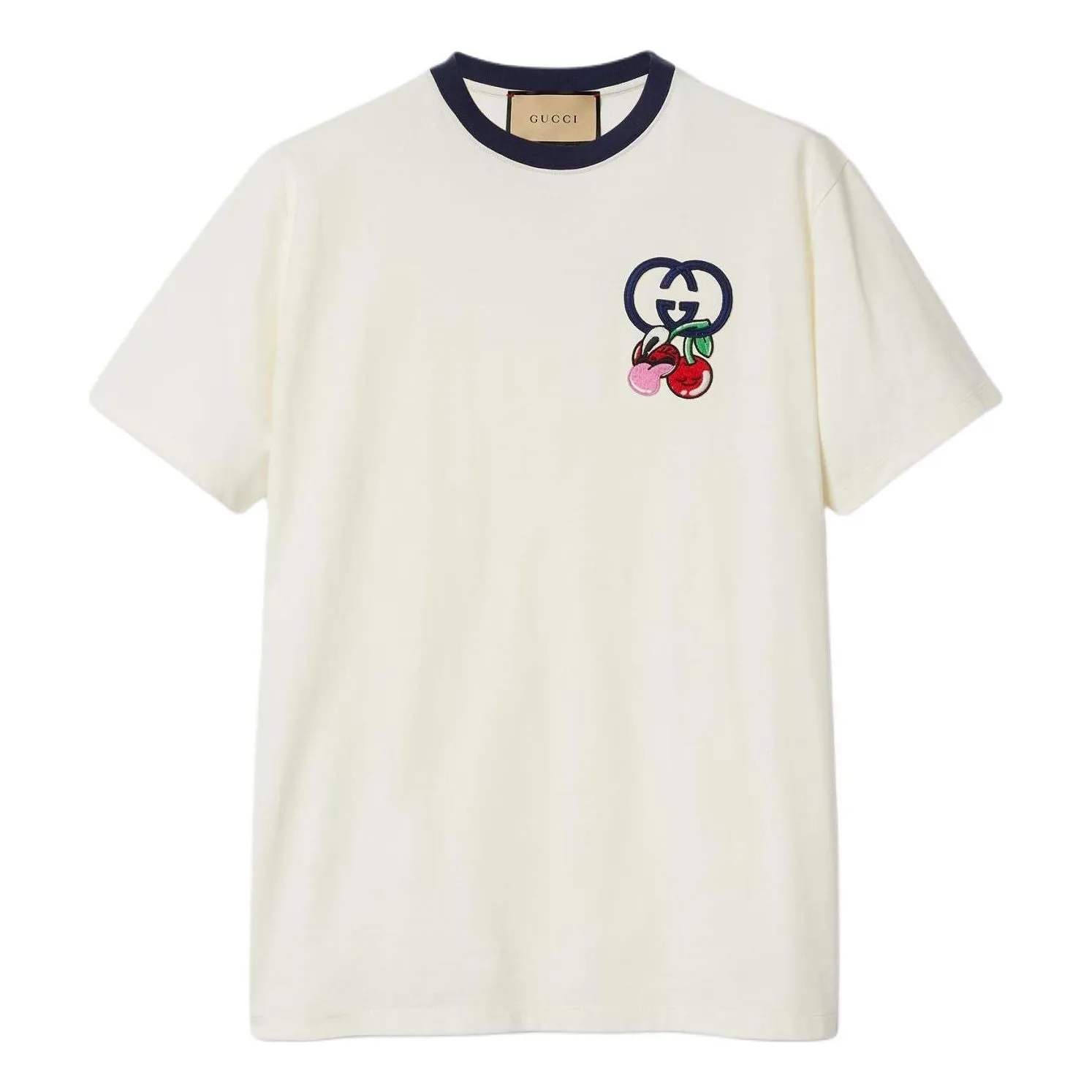 Tシャツ・カットソー GUCCI Men T Shirts 824338XJG78 9040 Beige Cotton jersey T-shirt with Gucci print in Beige Ready-to