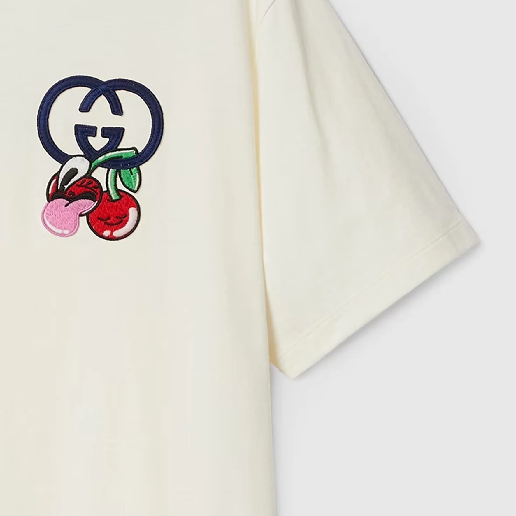 セール★Gucciグッチ★785345 Cotton jersey T-shirt with Gucci print in white | GUCCI® US