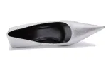 (WMNS) Balenciaga Embossed Square Knife Pumps 'Silver' 572879WBB208100 sold by KicksCrew