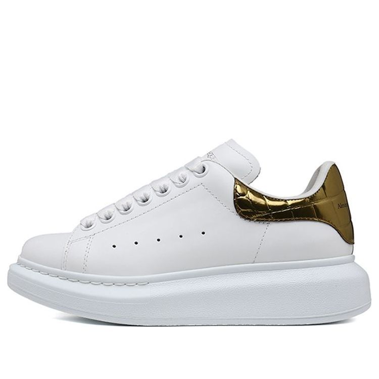 (WMNS) Alexander McQueen Oversized Sneaker 'Gold Crocodile' 553770WHYBQ9075 sold by KicksCrew