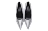 (WMNS) Balenciaga Embossed Square Knife Pumps 'Silver' 572879WBB208100 sold by KicksCrew