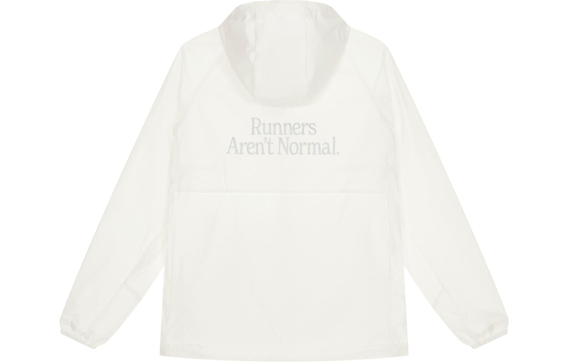 New Balance 'Runners Aren't Normal' Hooded Jacket 'White' NAE24101-WT sold by KicksCrew product image thumbnail 2
