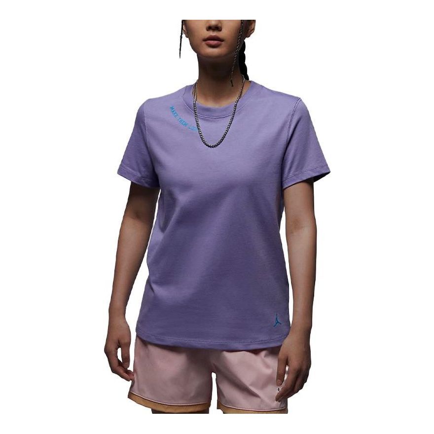 (WMNS) Air Jordan Make Them Look T-shirt 'Purple' FD0103-500 sold by KicksCrew
