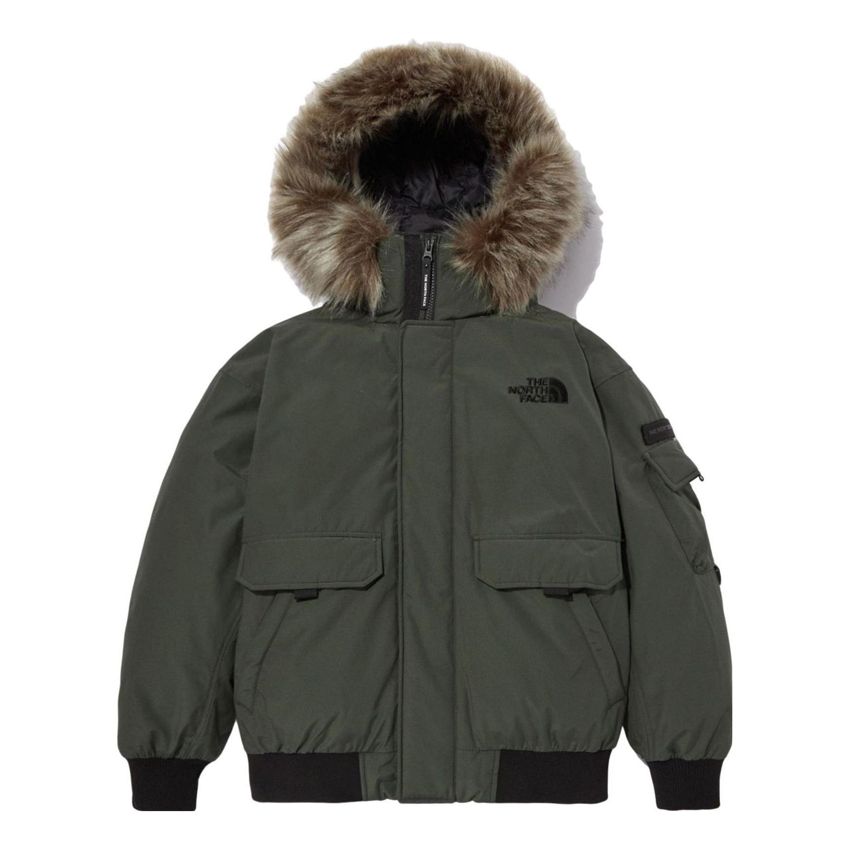 THE NORTH FACE Logo Polar Air Down Bomber Jacket 'Olivegreen' NJ1DN86B sold by KicksCrew