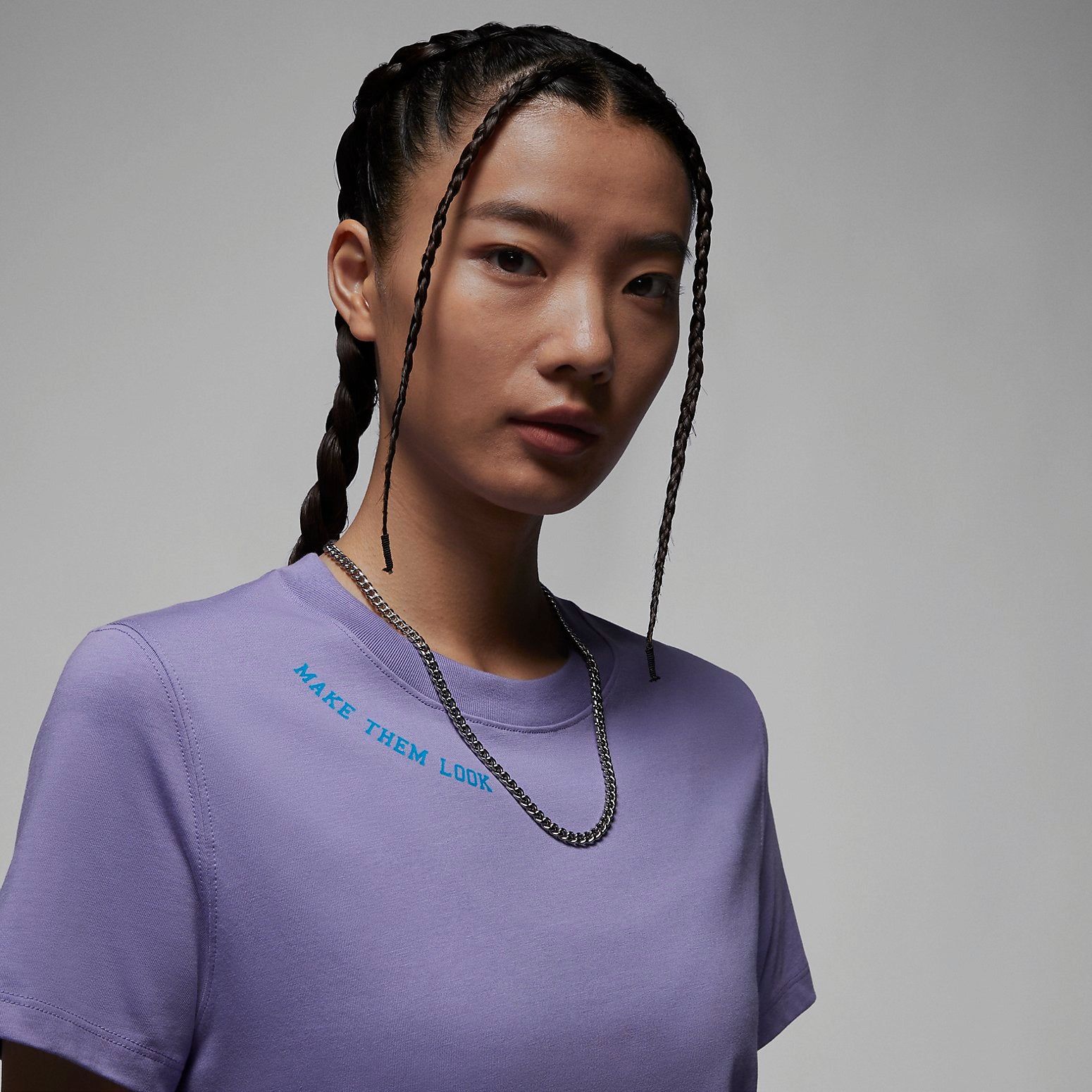 (WMNS) Air Jordan Make Them Look T-shirt 'Purple' FD0103-500 sold by KicksCrew product image thumbnail 3