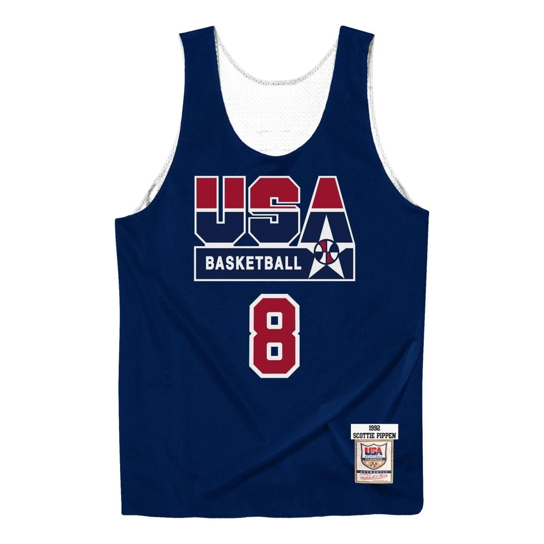 Mitchell & Ness x NBA Reversible Practice Team USA 1992 Jerseys 'Scottie Pippen 8' ARPJLG18029-USANAVY92SPI sold by KicksCrew