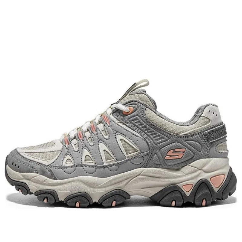 (WMNS) Skechers DLites Training Shoes 'Grey Beige Orange' 180172-NTGY sold by KicksCrew