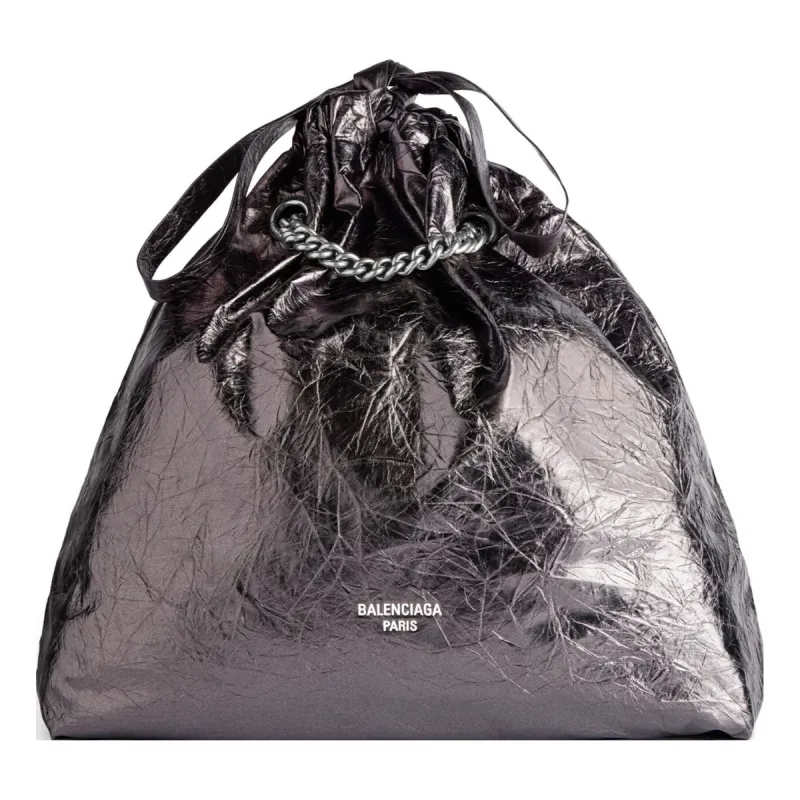 (WMNS) Balenciaga Crush Medium Tote Bag Metallized 'Grey' 7429412AATG1314 sold by KicksCrew