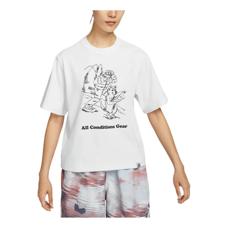 (WMNS) Nike ACG Graphic Oversized T-Shirt Asia Sizing 'White' FV7326-121 sold by KicksCrew