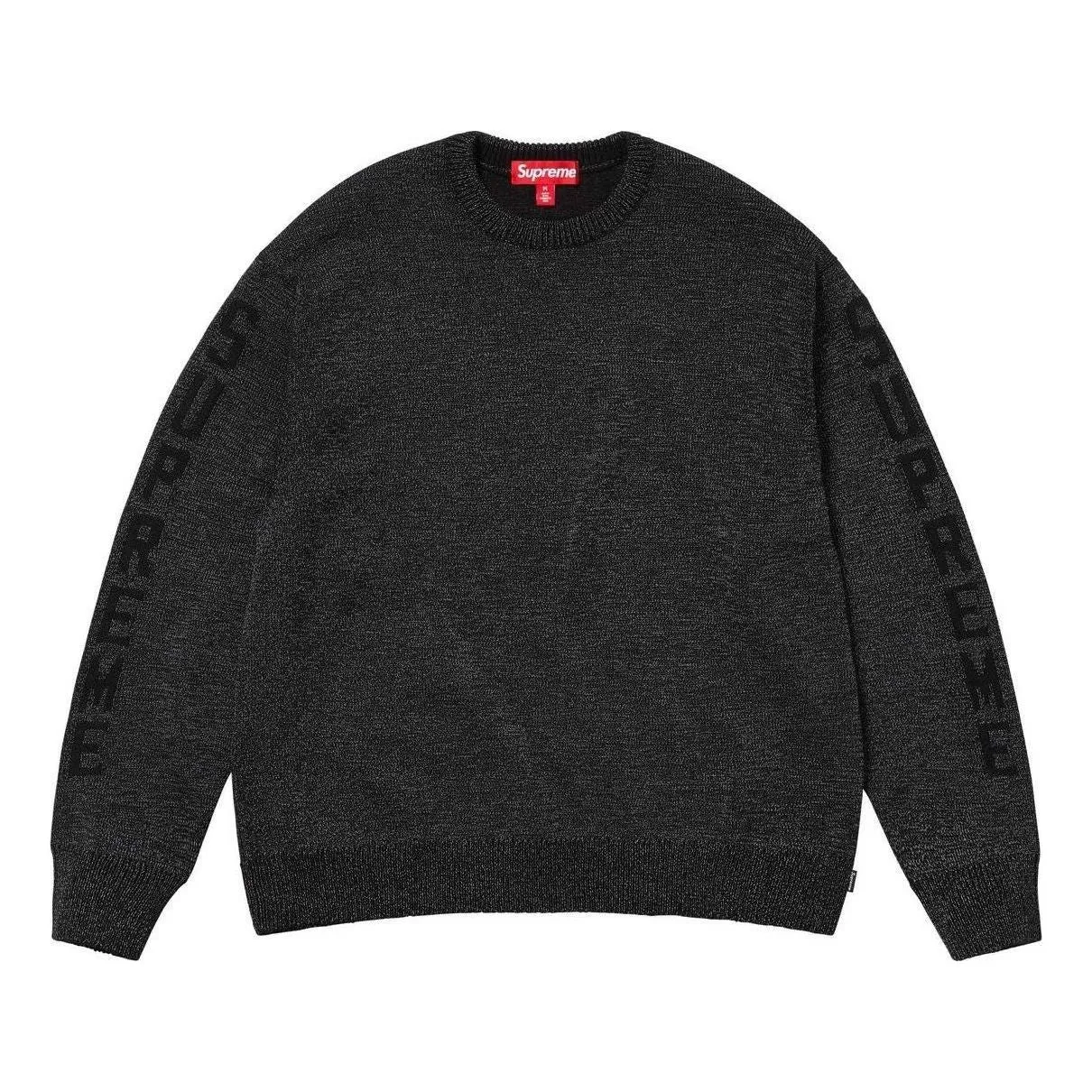 Supreme Reflective Sweater 'Black' SUP-SS24-061 sold by KicksCrew