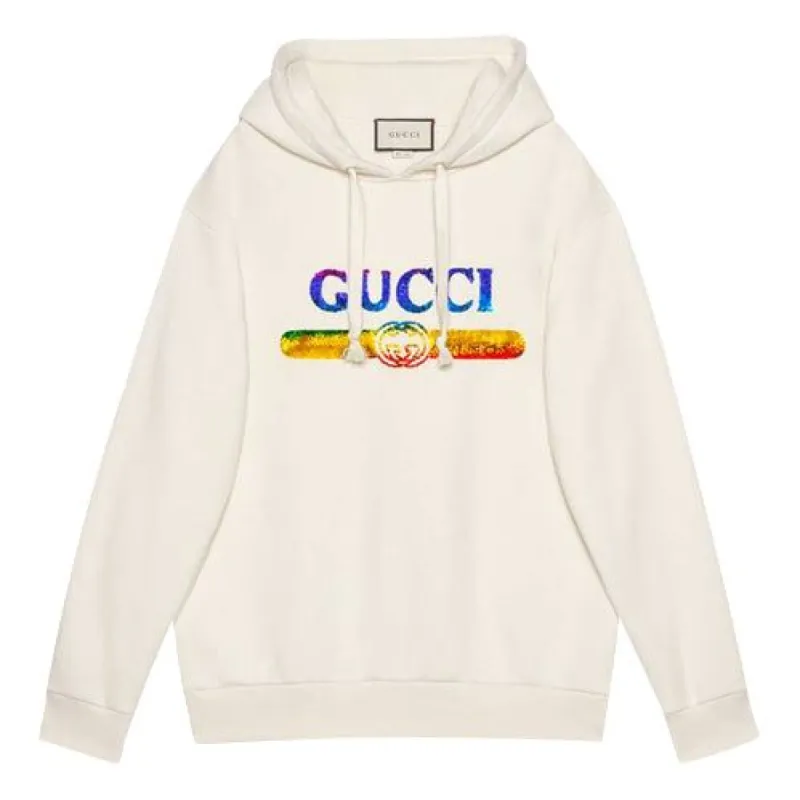 (WMNS) Gucci Sweatshirt With Sequin Logo 'Off White' 469251-XJASC-9480 sold by KicksCrew
