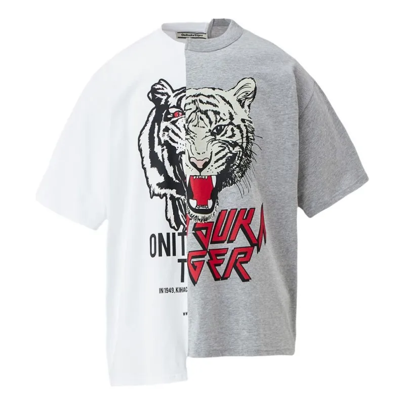 Onitsuka Tiger Graphic T-shirt 'White Grey' 2183B177-100 sold by KicksCrew