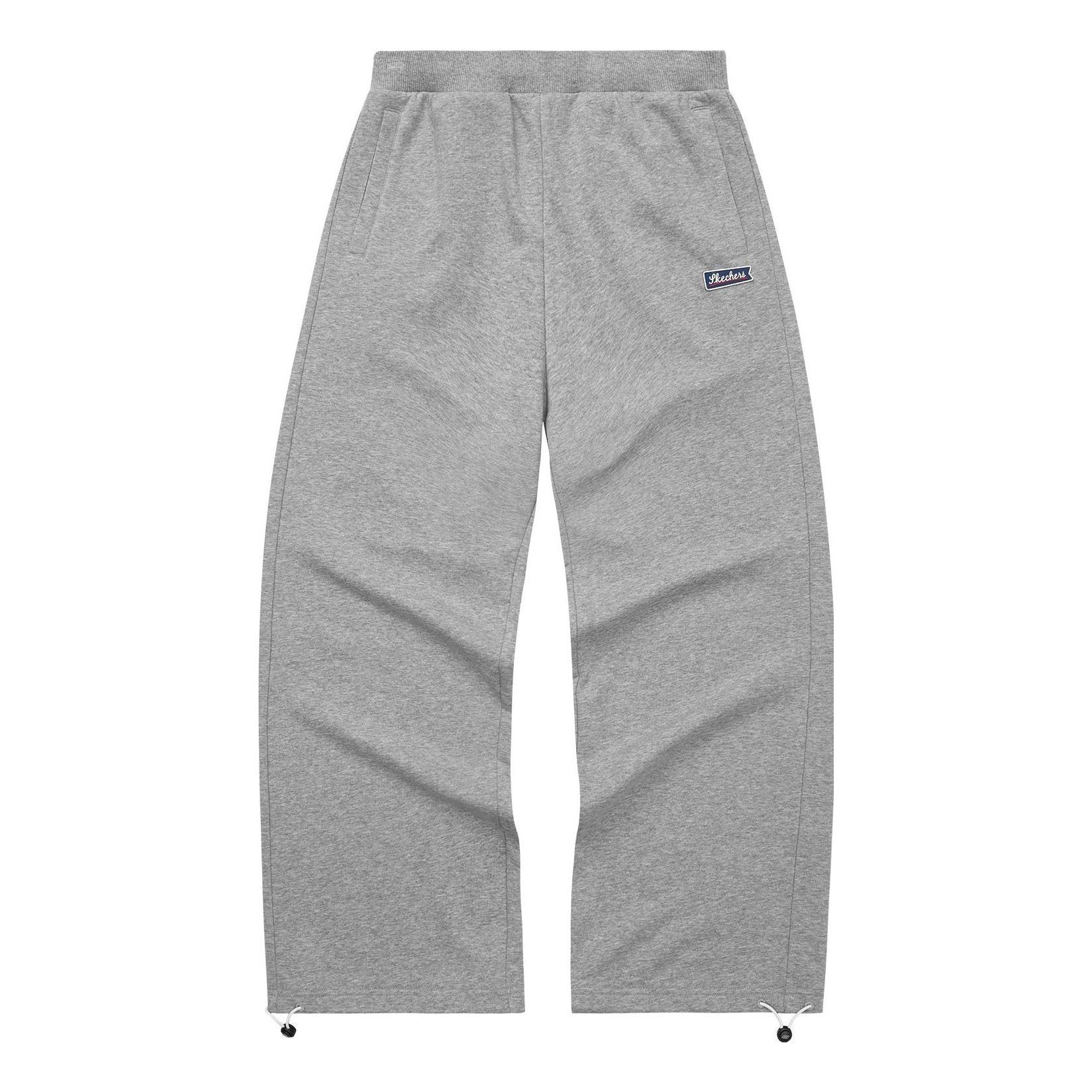 (WMNS) Skechers Logo Letter Straight Casual Pants 'Grey' L222W151-004F sold by KicksCrew