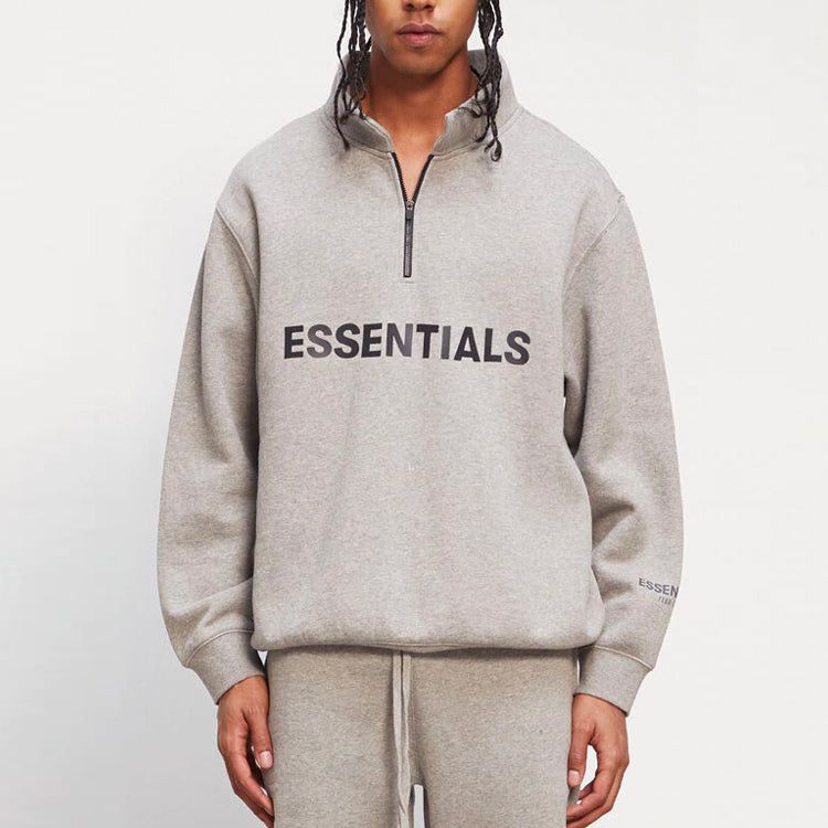 Fear of God Essentials FW20 Half Zip Pullover 'Oatmeal' 0192250500229260 sold by KicksCrew product image thumbnail 2