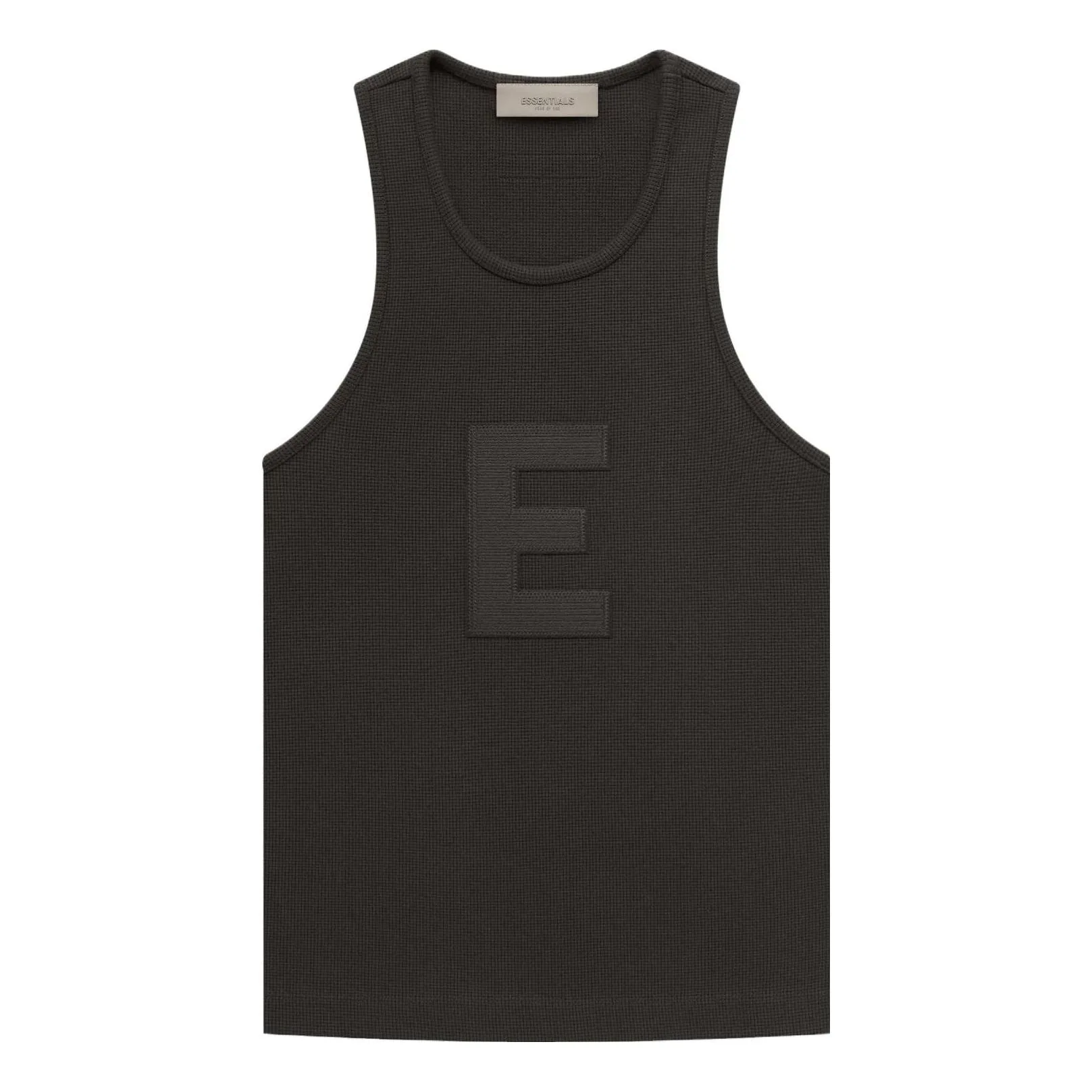(WMNS) Fear of God Essentials SS23 Waffle Tank 'Off Black' FOG-SS23-238 sold by KicksCrew