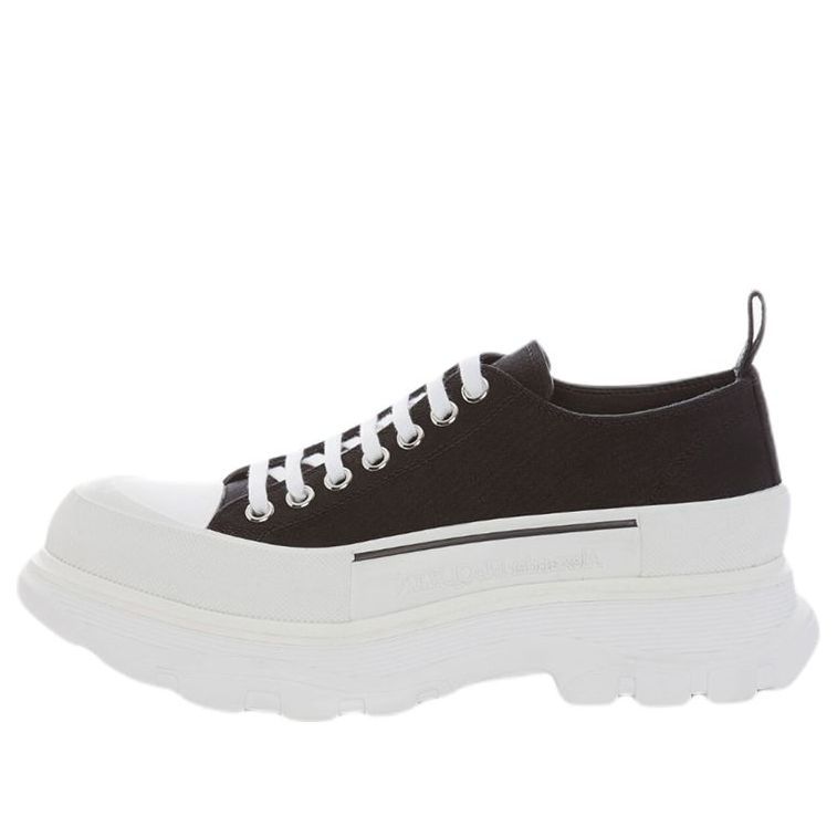 (WMNS) Alexander McQueen Tread Slick Low Lace Up 'Black White' FW21 611705W4MV21070 sold by KicksCrew