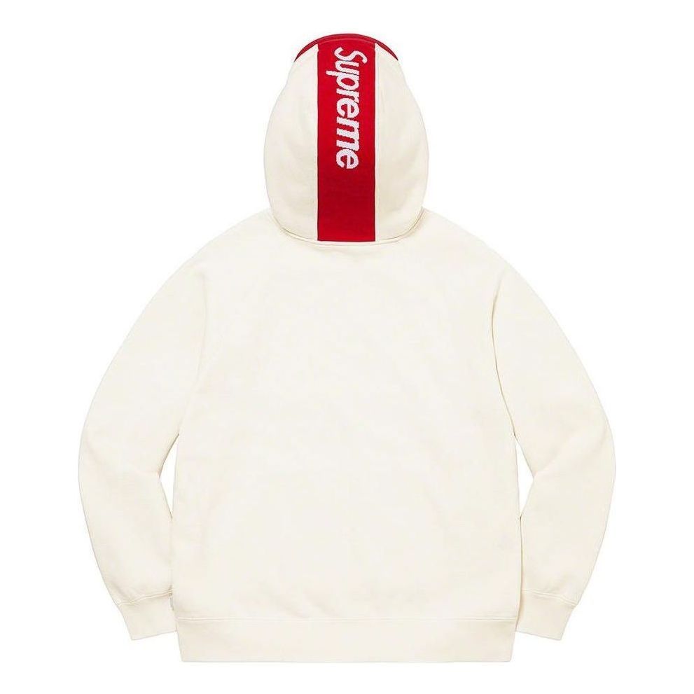 Supreme Brim Zip Up Hooded Sweatshirt 'White Red' SUP-FW22-814 sold by KicksCrew product image thumbnail 2