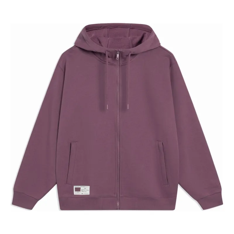 Li-Ning Chinese Color Label Logo Hoodie 'Purple' AWDT071-8 sold by KicksCrew