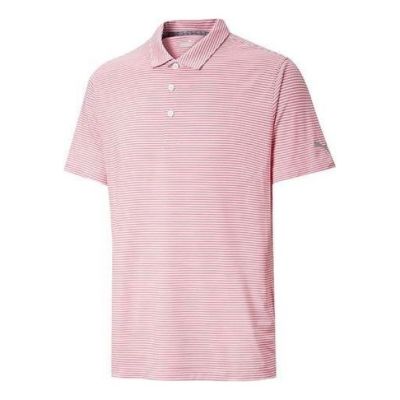 Puma Caddie Stripe Polo Shirt 'Pink White' 595115-10 sold by KicksCrew