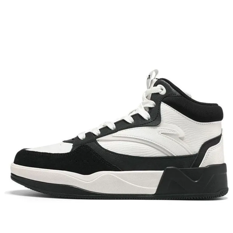 (WMNS) ANTA High Top Skateboarding Shoes 'Black White' 922348081-3 sold by KicksCrew